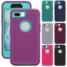 For Apple iPhone 8 / 8 Plus Rugged Rubber Case Shockproof Protective Phone Cover