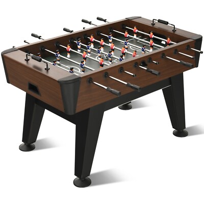 58''X32'' Premium Furniture Foosball Soccer Table Arcade Game Room Kid Adult Brown