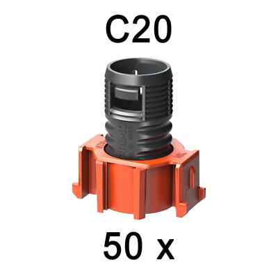 PRIMO Elektroinstallation End- und Übergangstülle C20 P955-20-NK 50 Stück