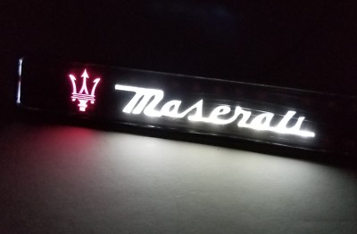 MASERATI LED Logo Light Car For Front Grille Badge Illuminated Decal Sticker 
