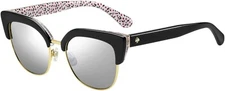 New! Kate Spade New York women's Sunglasses Karri/S UYY Black Pattern Red Sz 53