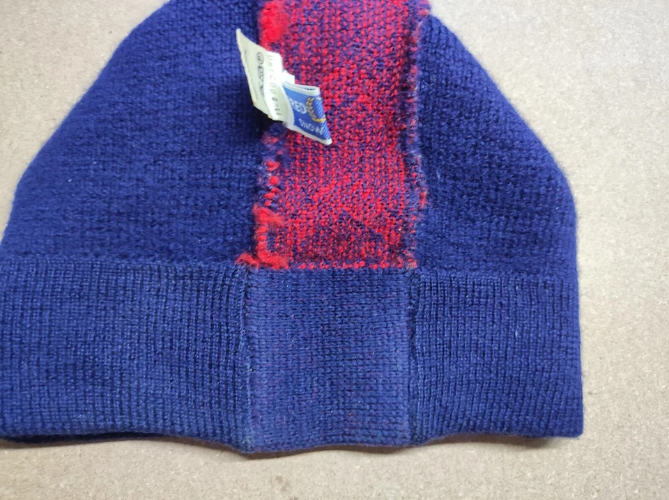 Fred Perry Vintage Gorro Sombrero Talla Única 100% Lana Esquí Tejido Nieve Vestido Invierno Azul Foto 3 de 4