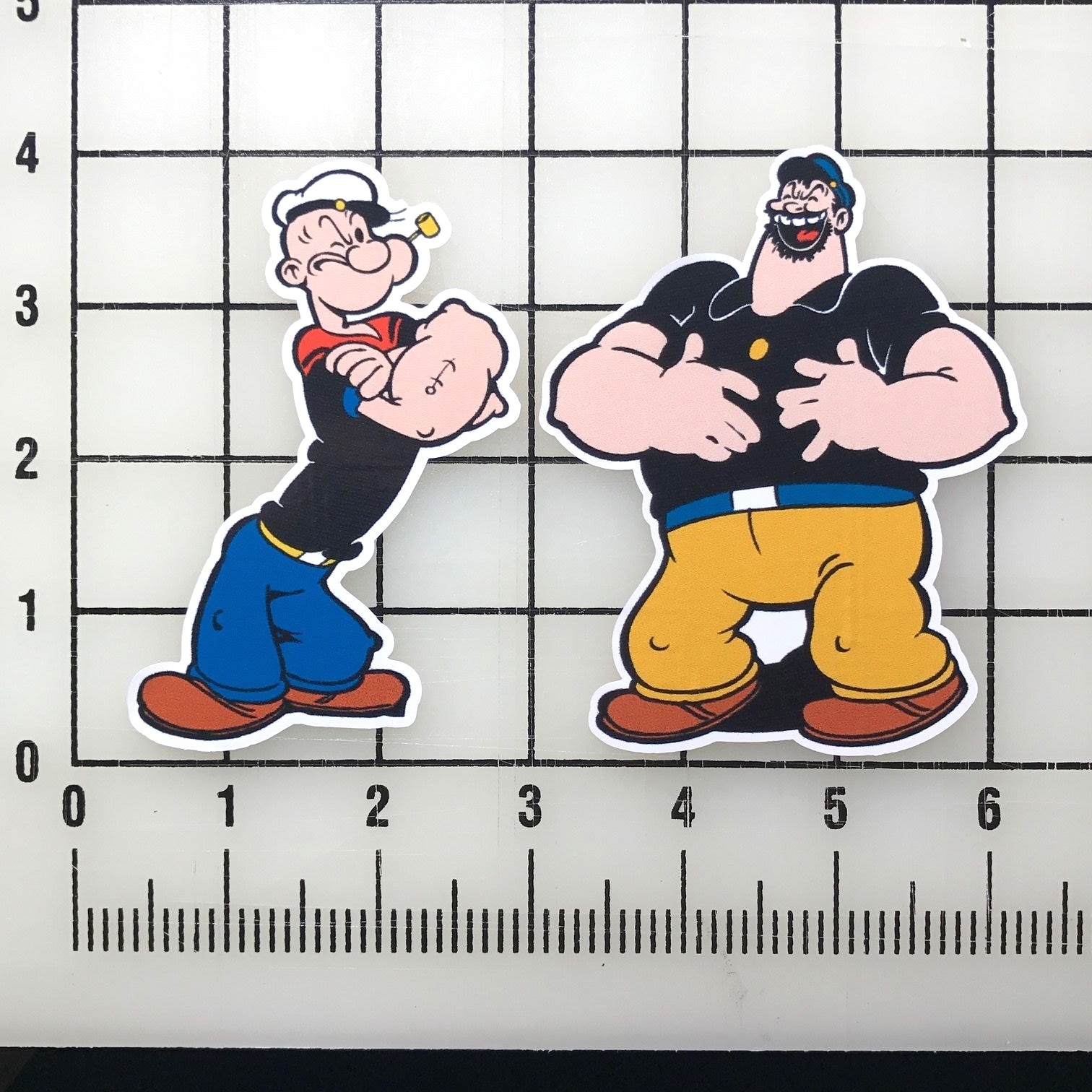 Popeye And Bluto 4 Tall Vinyl Decal Sticker Set Ebay