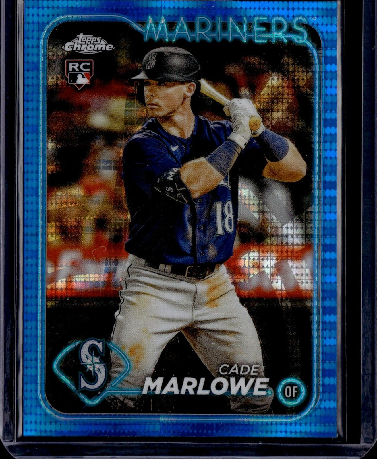 2024 Topps Chrome Blue Sonar Refractors #266 Cade Marlowe RC 63/125