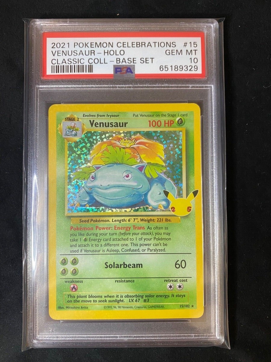 2021 Pokemon Celebrations 25th ANNIVERSARY Venusaur Holo PSA 10