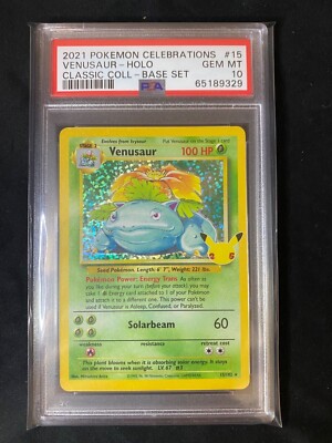 2021 Pokemon Celebrations 25th ANNIVERSARY Venusaur Holo PSA 10