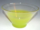 Vintage Blendo glass large serving bowl frosted lime green MCM