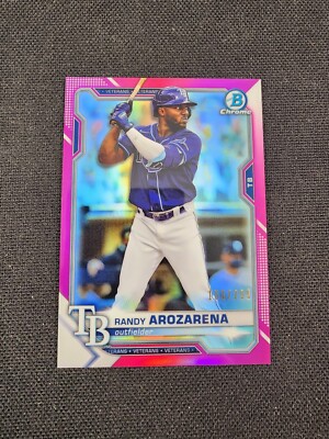 2021 Bowman Chrome Pink Refractor 163/299 Randy Arozarena #66