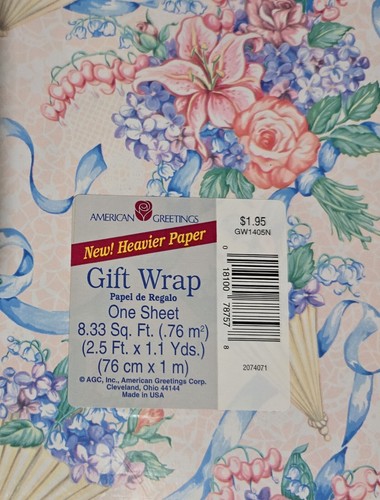 VTG American Greetings 'WEDDING' Gift Wrapping Sheets 3 Designs Sealed Lot of 4 - Picture 6 of 10