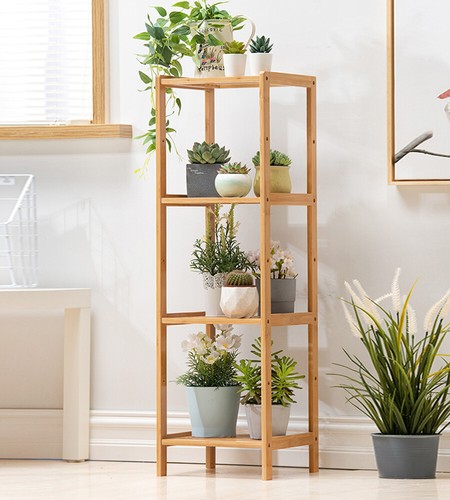 Tall Flower Plant Stand Display Shelf Storage Holder Indoor Kithen Bathroom Deco - Picture 2 of 12
