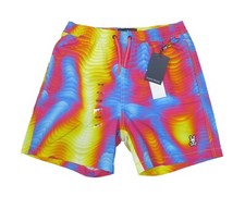 Psycho Bunny Boys Paradise Pink Montgomery All Over Print Swim Trunks