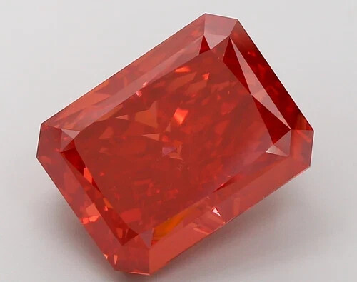 Radiant 2.01 carat Fancy Vivid Red VS1 IGI Certified Lab Grown CVD
