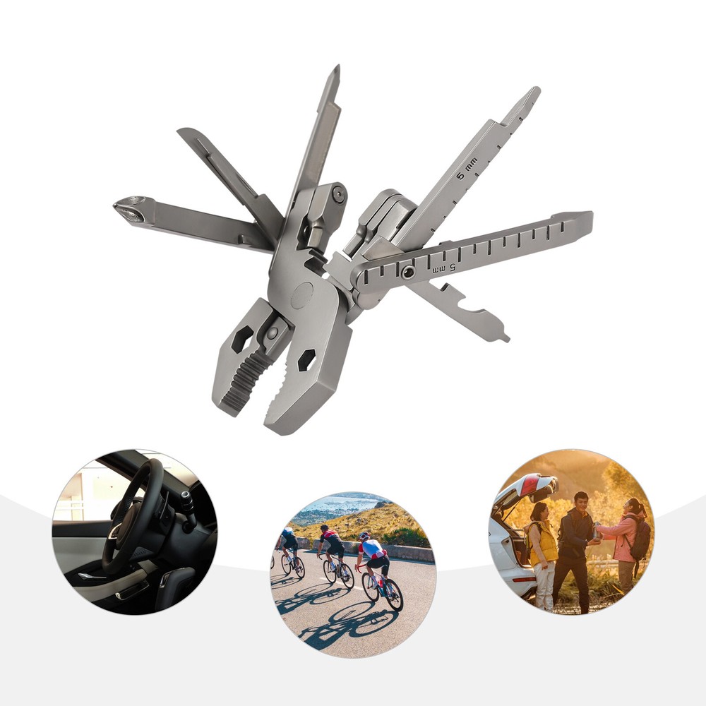 Multi Tool 25 In1 Portable Outdoor Survival Plier Compact Pocket Stainless Steel