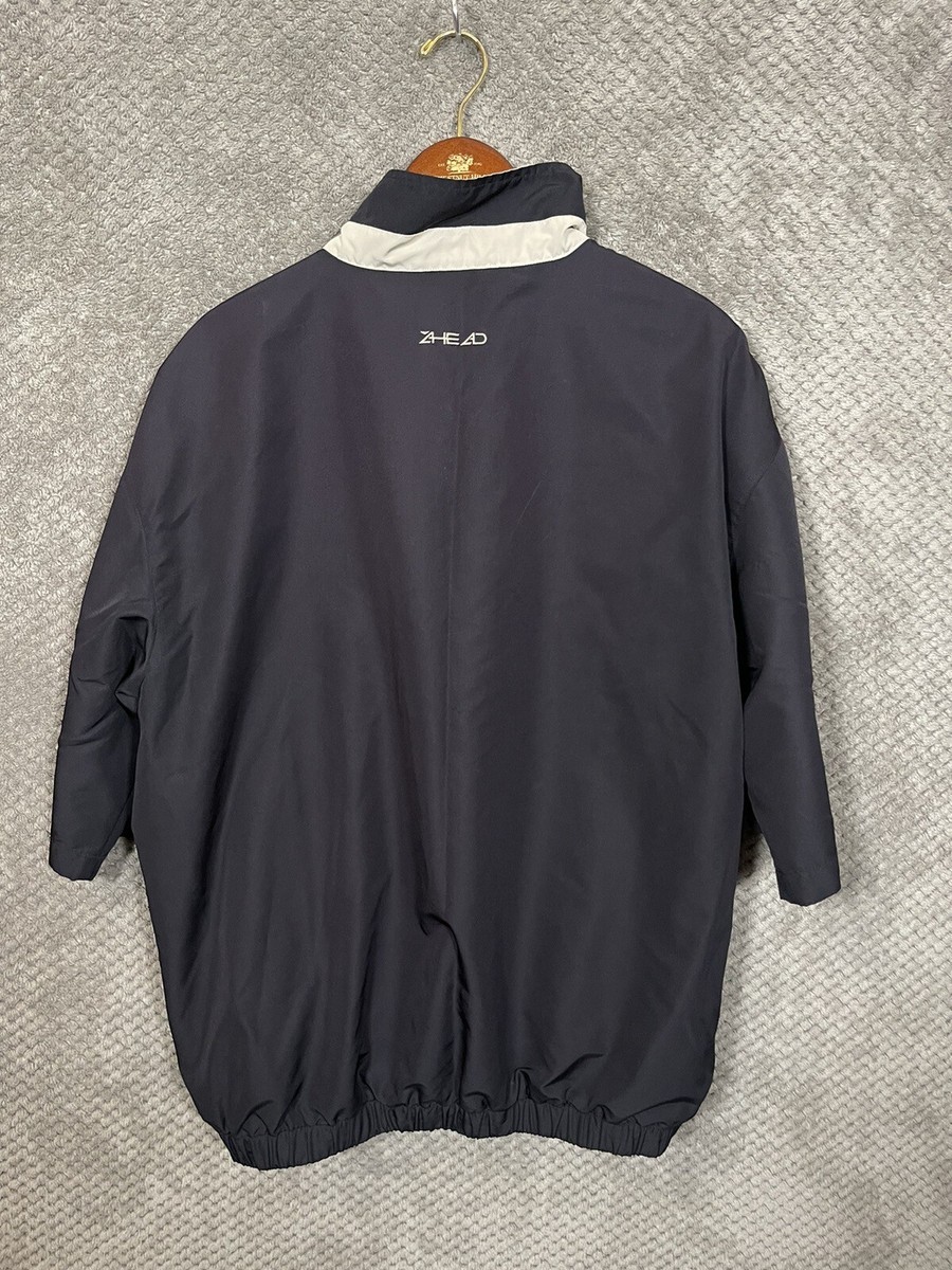 Mens Golf Black Ahead Authentics Windbreaker L ShortSleeve 1/4 Zip