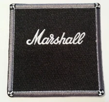 Marshall Amplifier Patch Embroidered~@ 3 1/2" x 3 1/2"~Iron Sew On 