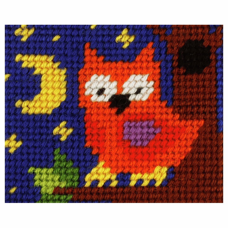 Minerva Needlepoint Kit My First Embroidery Owl Orchidea Orc.9735 - Image 2