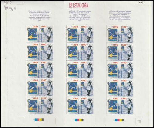 INDONESIA INDONESIË 2007 UNCUT PROOF BOOKLET - 100TH OF SCOUTING - JAMBOREE