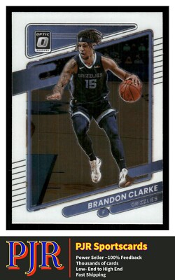 2021-22 Donruss Optic #82 Brandon Clarke Memphis Grizzlies EXTRA 35% ...