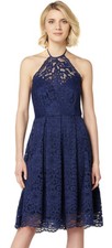 TRUTH & FABLE Women's Lace Halter Party Dress Bridesmaid XS