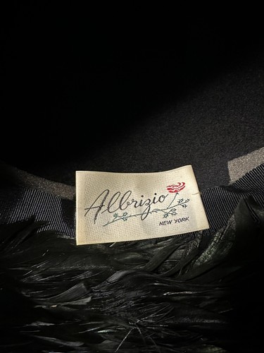 VINTAGE ALBRIZIO NY Federn Faszinatoren MÜTZE Kentucky Derby Kirche Beerdigungstee - Bild 5 von 5