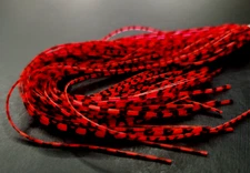 RUBBER SILICONE LEGS - Fly Tying Material - RED/ BLACK BARRED - Sili Legs - NEW!