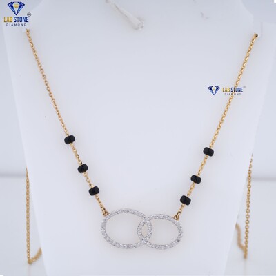 0.23 TCW Round cut Labgrown Diamond Pendant With Chain 925 Silver