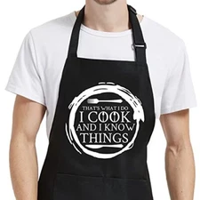 Cooking Aprons for Women with Pockets, Mens Aprons for Grilling BBQ Grill Chef 