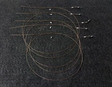 NWF Lot of 7 Strands AFW 30lbs Stainless Steel Fishing Wire Leader W/Mini Sleeve