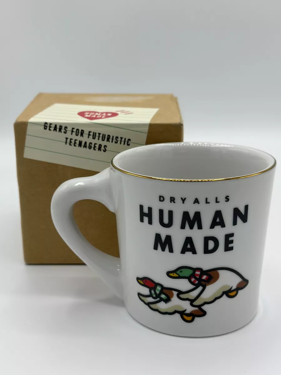 Human Made White Ceramic Dry Alls Ducks Mug Cup Heart New In Box Authentic