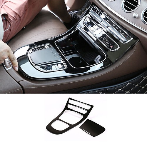 For Benz E-Class W213 2017-2023 Glossy Black Center Console Gearbox Panel Trim - Picture 7 of 18