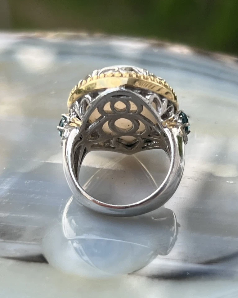 MICHAEL VALITUTTI Two Tone  Sterling Ring Sz 6 - Image 4 of 4