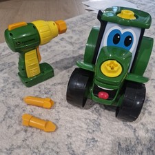 Tomy John Deere Build A Johnny Tractor Pre School Activity Toy Working Drill