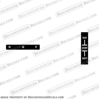 Fits Mercury Motor Throttle and Shift Decal Older Model Versions