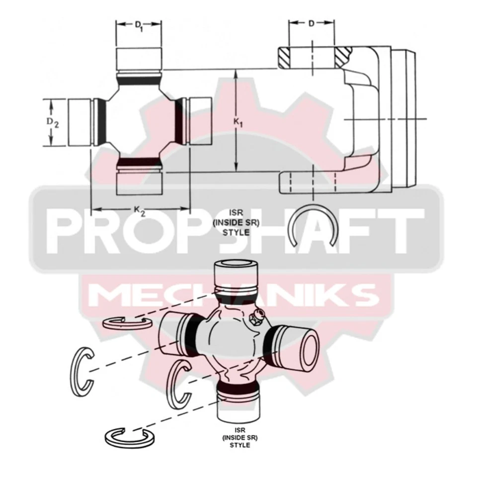 Eje delantero 5-260X x2 SPICER UJoints serie 1310WJ aplicaciones Jeep y más Foto 2 de 2