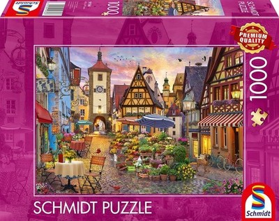NEW SEALED Schmidt 59760 Romantic Bavaria Rothenburg ob der Tauber 1000Pc Puzzle