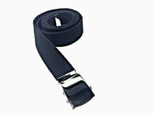 Men's Black Cotton Fabric Web Belt, 1.25" X 54" Made in the USA