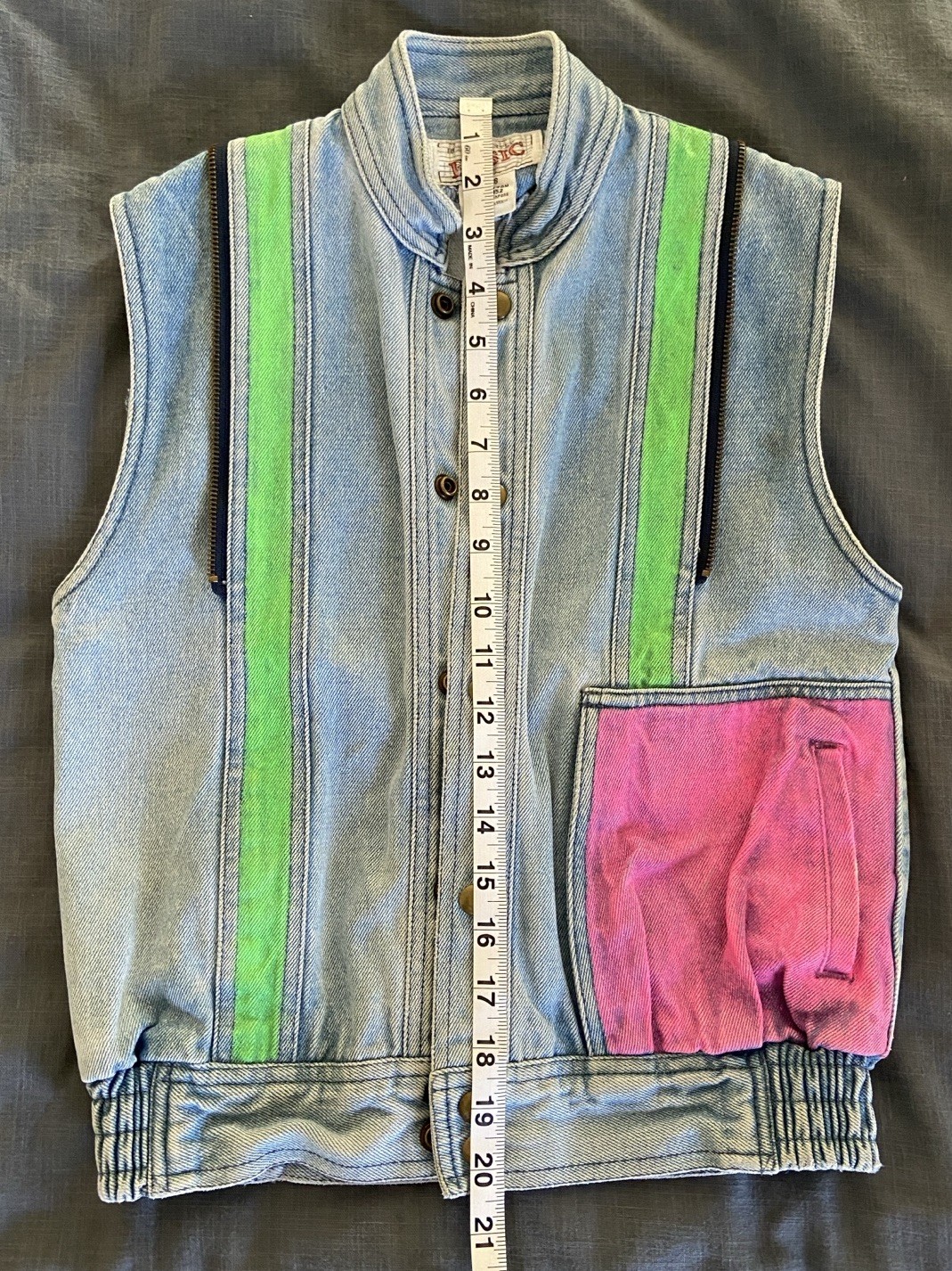 Independently Basic Denim Vest Size Small Button … - image 5