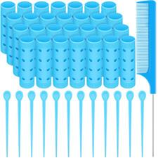29 Pcs Small Size Hair Roller Set Includes 28 Plastic Smooth Rollers 0.63 Inch/