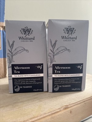Whittard Afternoon Tea 50 Bags 2 Boxes of Tea Bags
