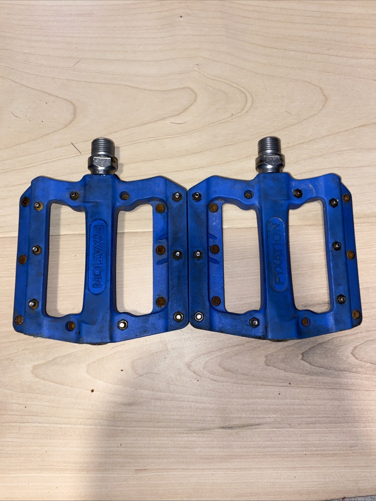 Fyxation Crmc R Blue Pedals Used In Good Condition Cosmetic Wear