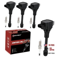 UF549 Ignition Coil Pack and Double Iridium Spark Plugs Set of 4 Compatible