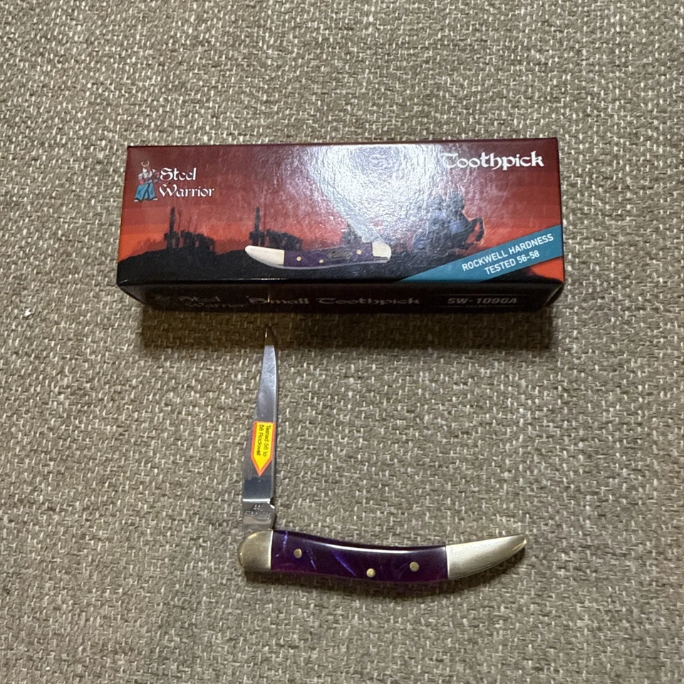 Cuchillo palillo de dientes pequeño FROST Steel Warrior uva púrpura acero inoxidable SW-109GA Foto 2 de 3