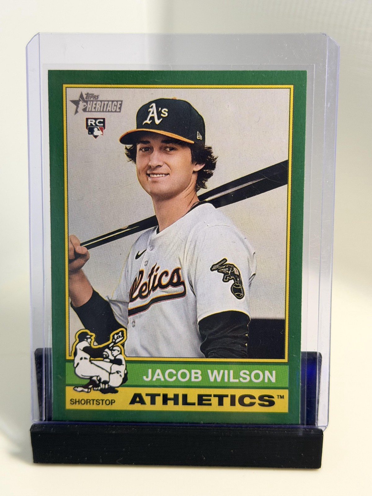 Jacob Wilson 2025 Topps Heritage #15 Dark Green Border RC