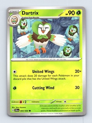 Dartrix - Shrouded Fable 004/064 - Common - NM - Pokémon