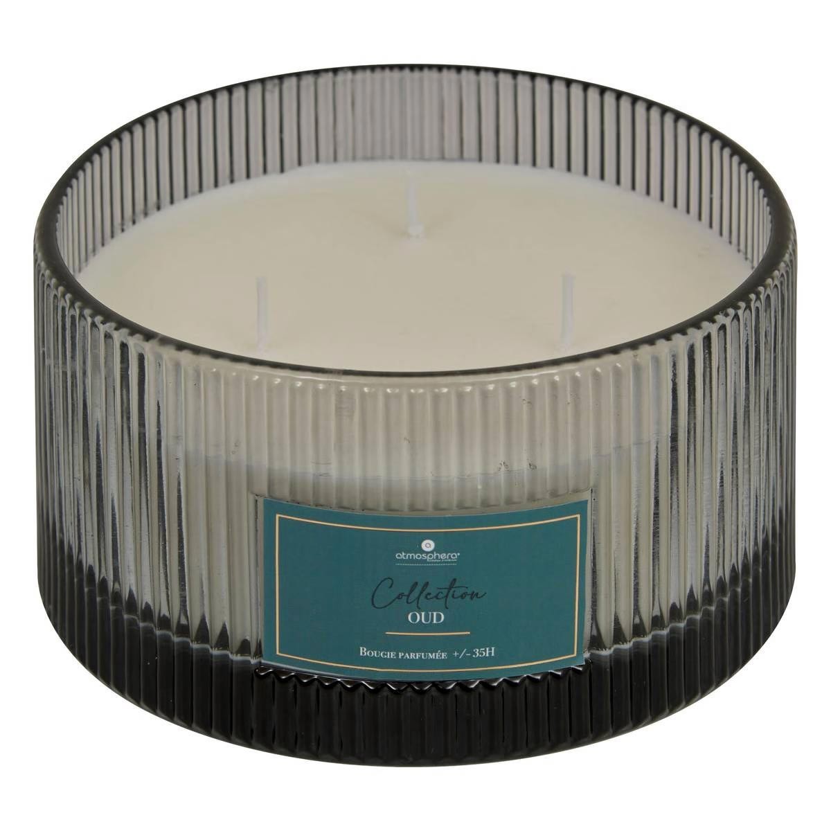Bougie parfumée en verre Albie 635g au bois de oud pour la maison