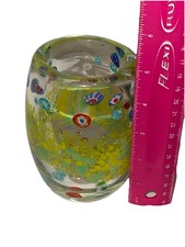 Murano Glass Vase Handmade Millefiori Green 5  Fun