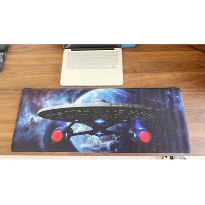 Style Starship Enterprise Large Gaming Mouse Pad 31''x11.5'' Non-Slip Desk Mat