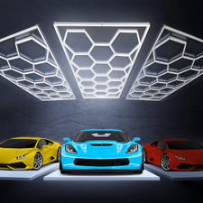 Hexagon LED Garage Lights,6500K Dimmable,Adjustable Brightness,Hexagon Gym Light