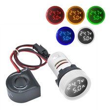 22MM Round Mini Digital Display AC Voltage and Current Meter 0-100A 50-500V New