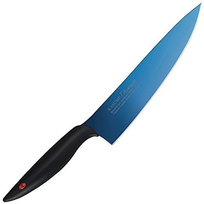 KASUMI Knife Titanium Coated Sword-shaped Knife 20cm Blue Rust Resistant 22020/B